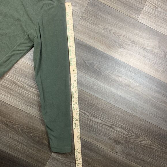 Avalanche High Neck Tight Knit 1/4 Zip Pullover Green Sweater Adult Size Small - Picture 5 of 6
